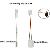 FYSETC 100K Thermistor And Ceramic Heater For Creality K1/K1 Max Hotend Ceramic Heating Tube & Thermeistor